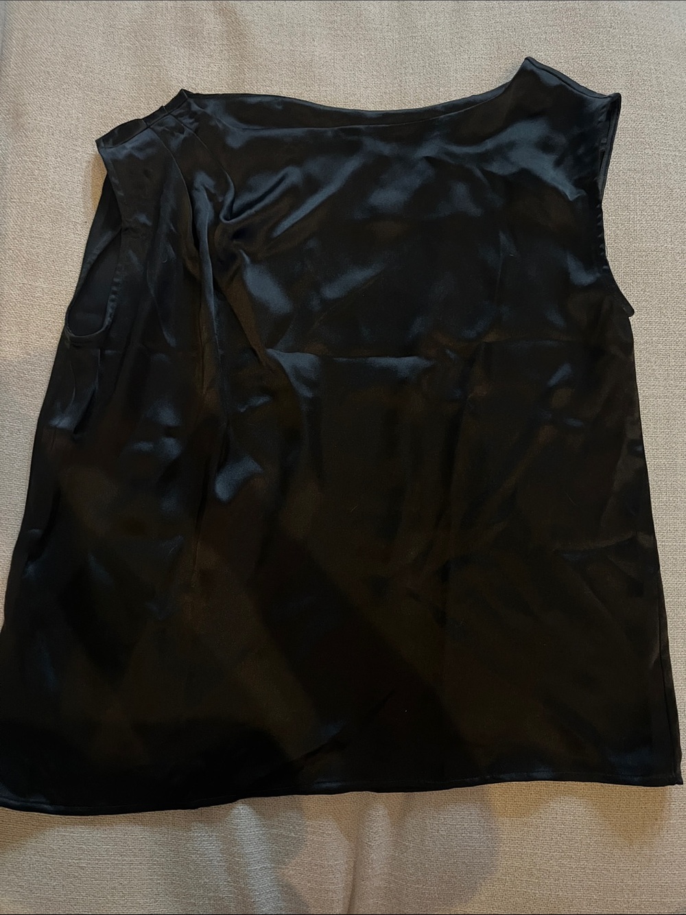 LOFT Black Satin Tank